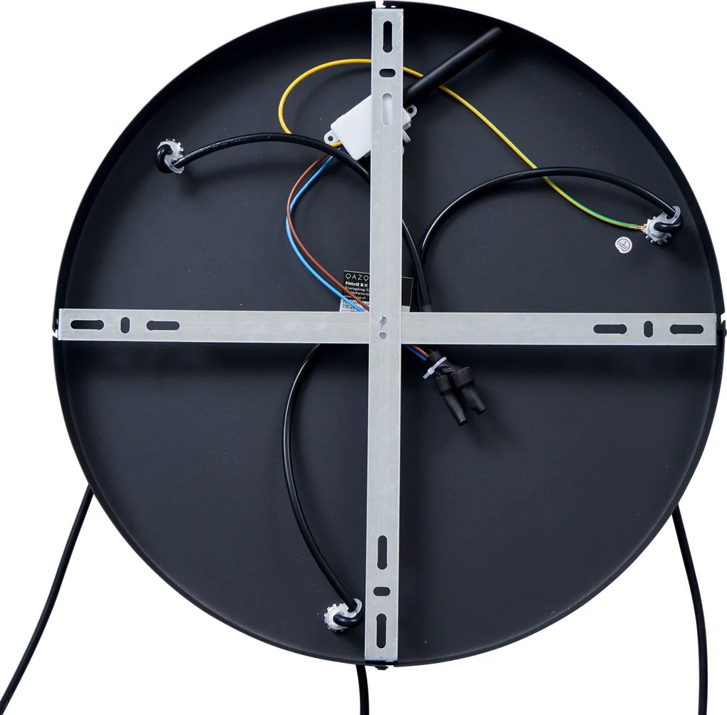 Smart hanglamp zwart rond 3-lichts incl. Wifi G95 - Indu