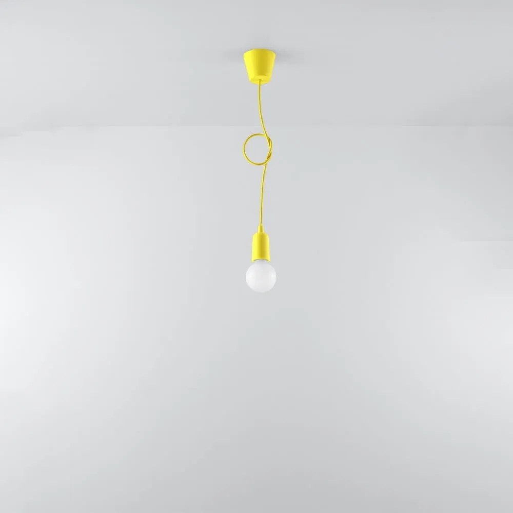 Żółta lampa wisząca ø 5 cm Rene – Nice Lamps