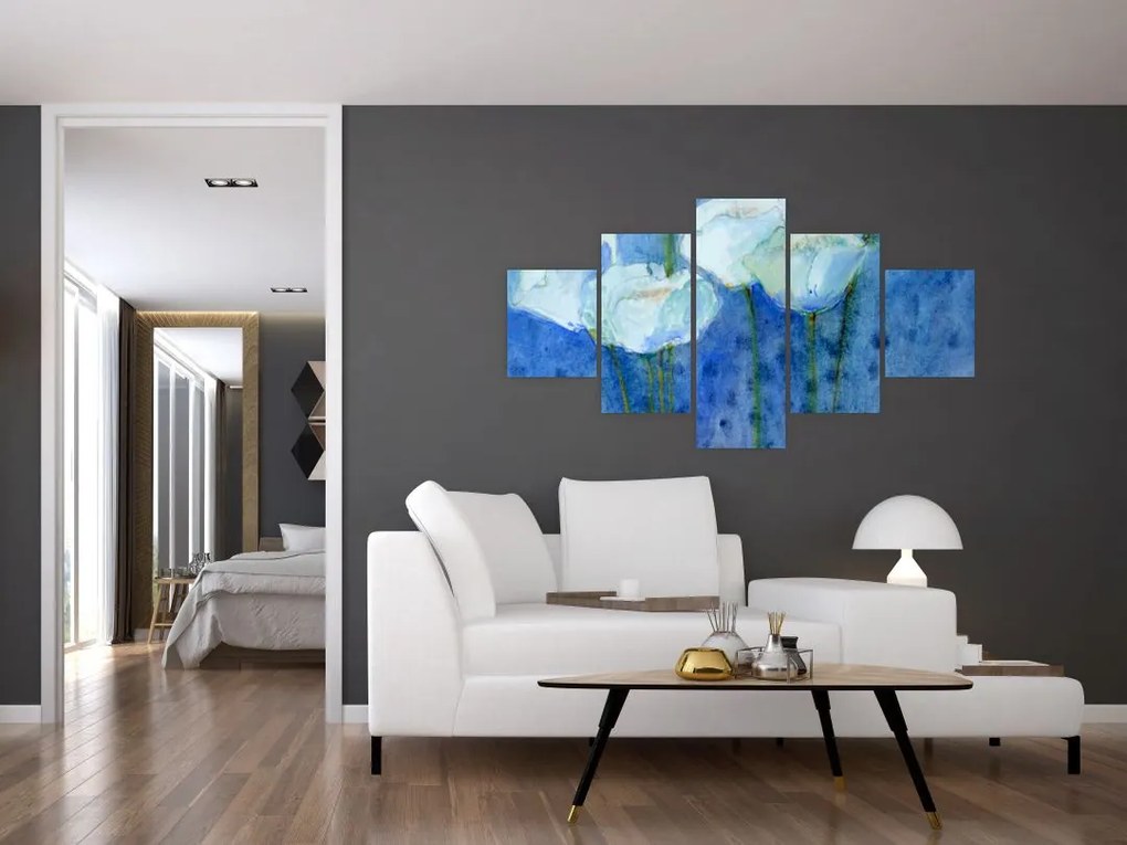 Obraz - Białe tulipany (125x70 cm)