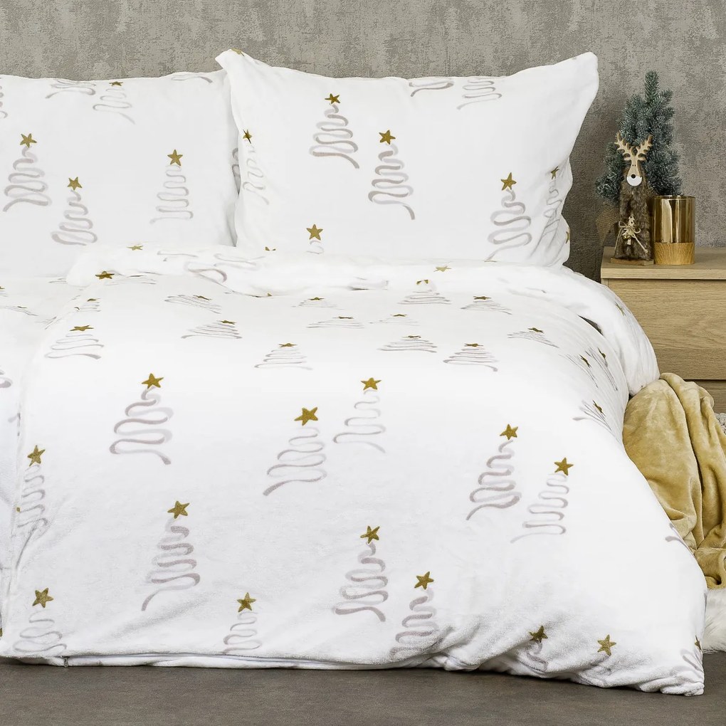 4Home Pościel mikroflanela Christmas tree, 140x 200 cm, 70 x 90 cm, 140 x 200 cm, 70 x 90 cm
