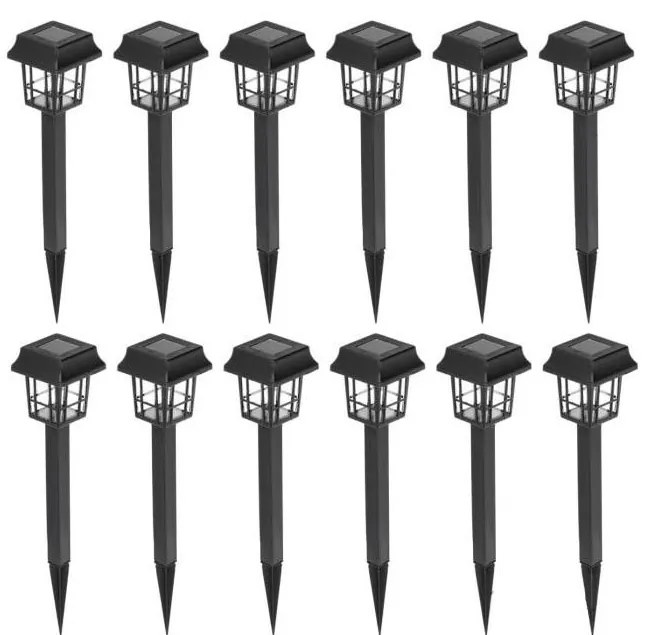 ZESTAW 12x LED lampa solarna LED/0,06W/1,2V 1xAA 6500K IP44 100 mAh