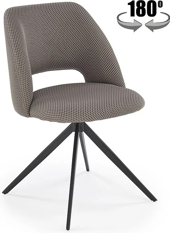 Krzesło tapicerowane K546 szare obracane