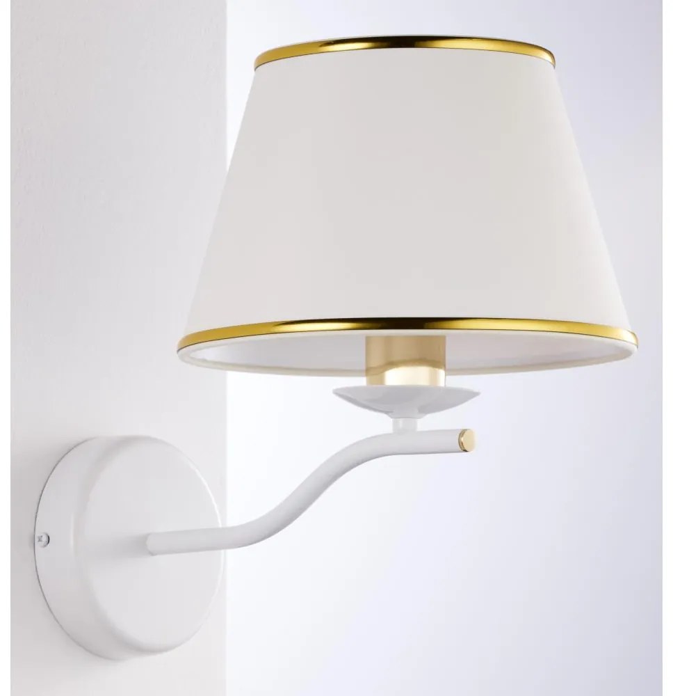 Jupiter 2086 - Lampa ścienna SAMBA 1xE27/15W/230V biała/złota