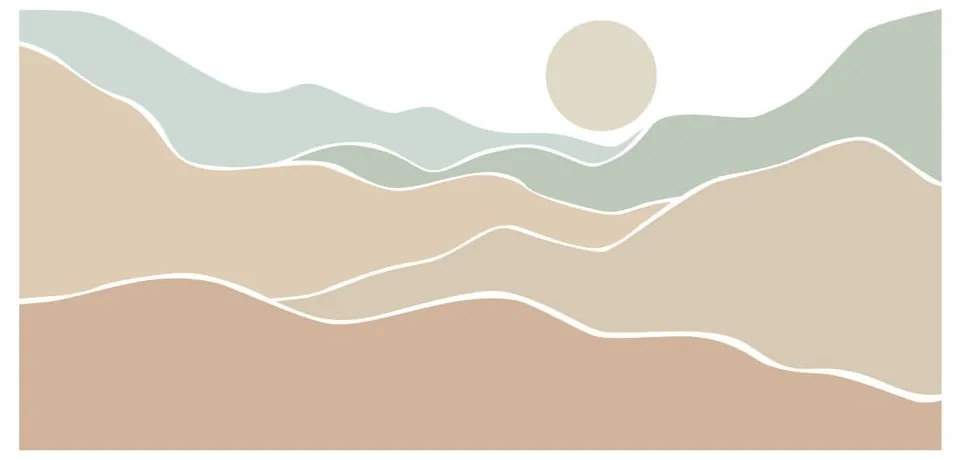 Naklejka na ścianę 185x90 cm Desert Sunrise – Ambiance