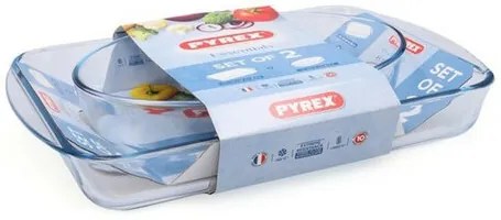 Zestaw szklanych naczyń żaroodpornych Pyrex, 2szt., 3,7 l + 2,2 l
