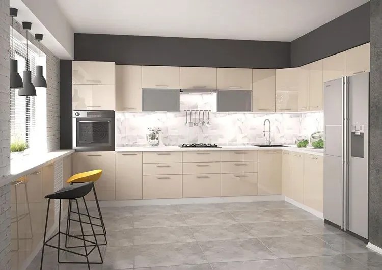 Kuchenna szafka do zabudowy lodówki dąb craft + antracyt - Vokres 14X