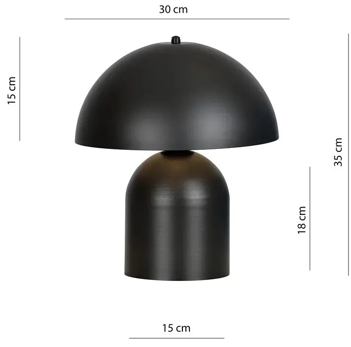 Czarna industrialna lampka nocna - D127-Etri