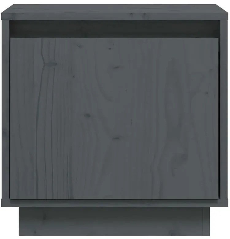 Szara drewniana szafka nocna do sypialni B3-T05