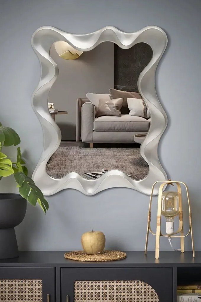 Lustro dekoracyjne DECO 70x90cm srebrne HALMAR
