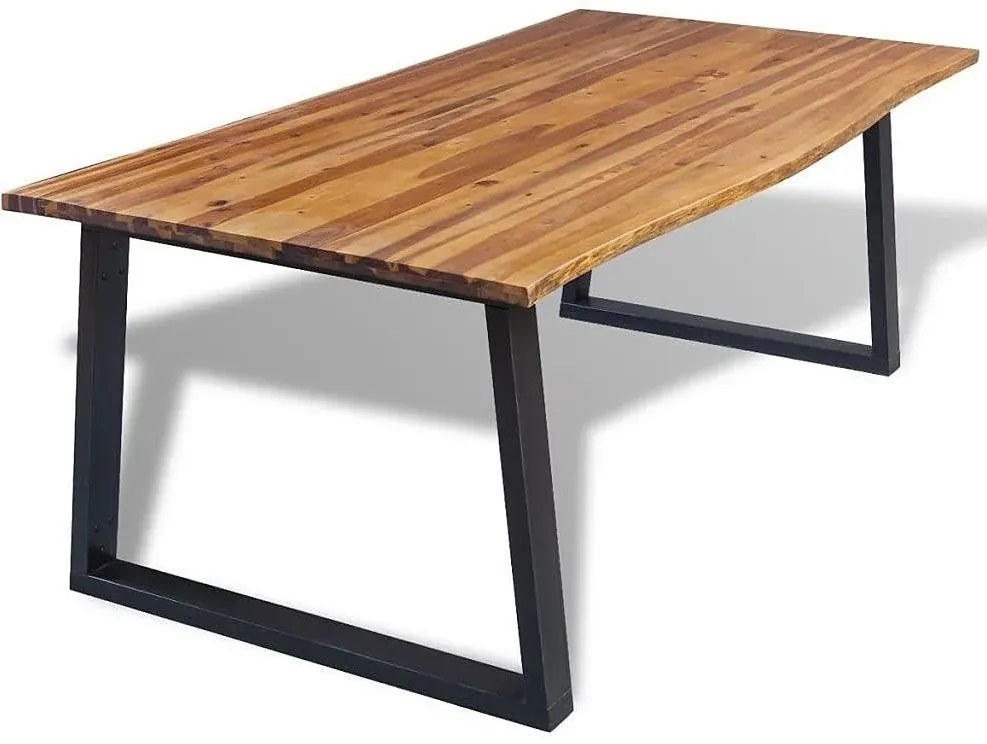 Jadalniany stół z akacji Kaniko – brązowy