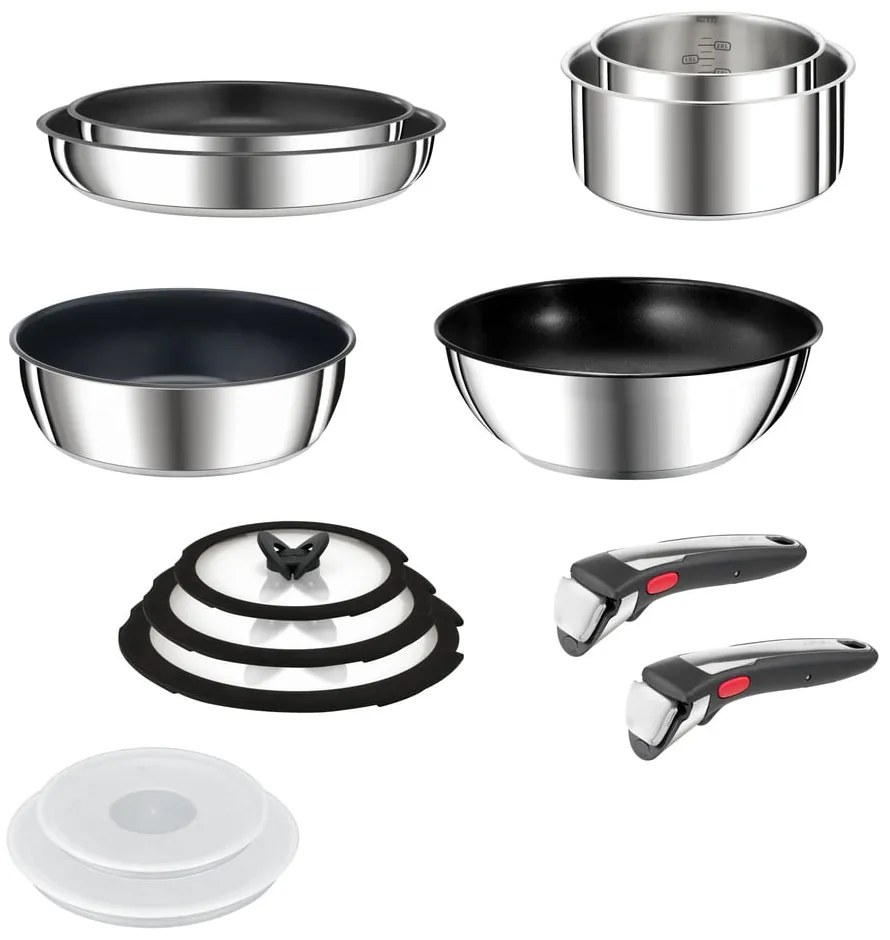 Zestaw garnków ze stali nierdzewnej 13 szt. INGENIO Preference ON L9749432 – Tefal
