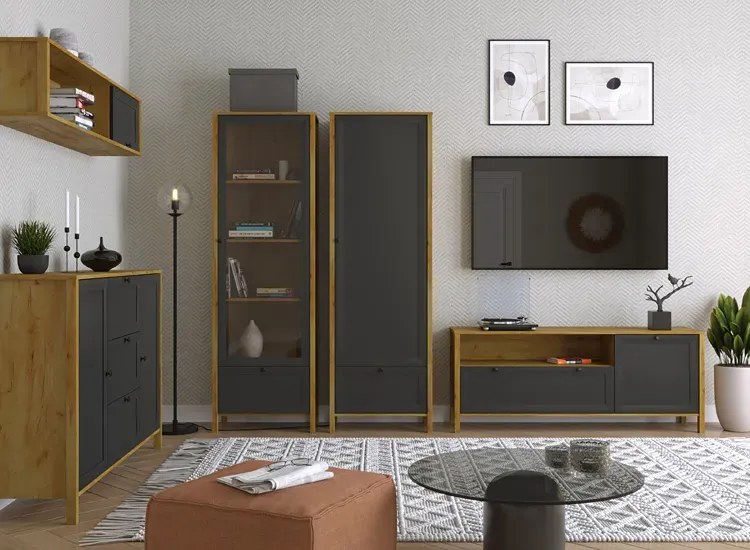 Półka wisząca w kolorze dąb craft - Rids 9X