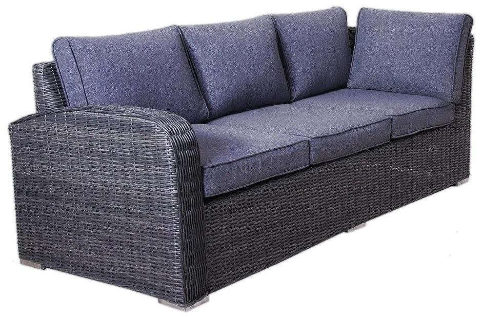 Szary zestaw ogrodowych mebli wypoczynkowych ze sztucznego rattanu dla 9 osób Montreal – Rojaplast