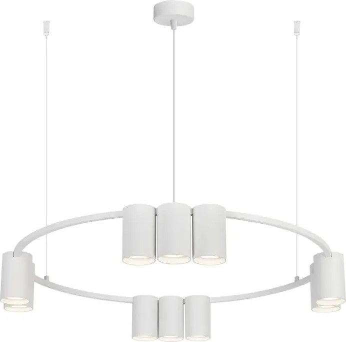 Biała nowoczesna lampa 10 punktowa K406 W9-B70