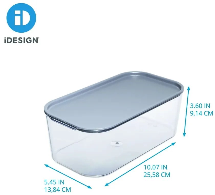Wewnętrzny pojemnik z pokrywką z plastiku z recyklingu iD Wallspace – iDesign