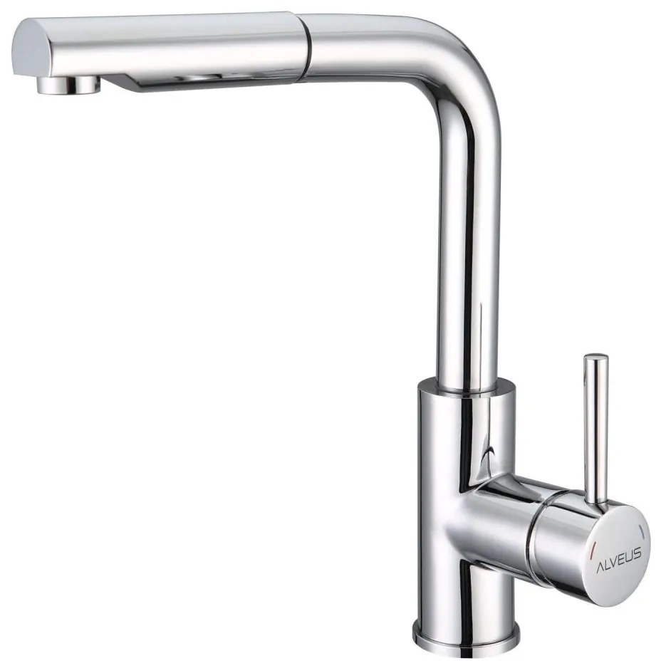 ALVEUS 1135365 - Bateria kuchenna SARA 29,7 cm z wyciąganą wylewką, chrom błyszc