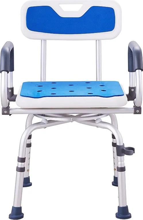 Siedzisko pod Prysznic, SucceBuy Obrotowy Fotel Prysznicowy 360° z Obrotowymi Poręczami, Nośność 180 kg