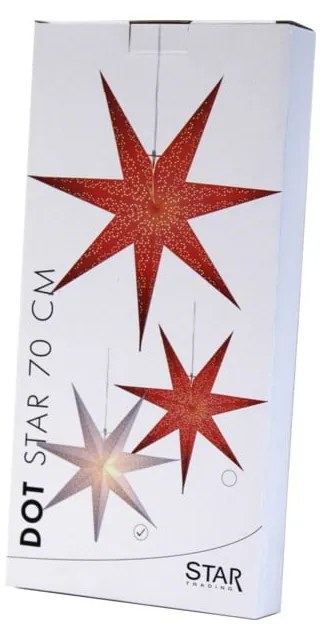 Czerwona dekoracja świetlna Star Trading Dot Red, ⌀ 70 cm