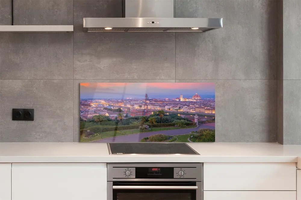 Panel szklany do Kuchni Panorama nad Włoską Rzeką