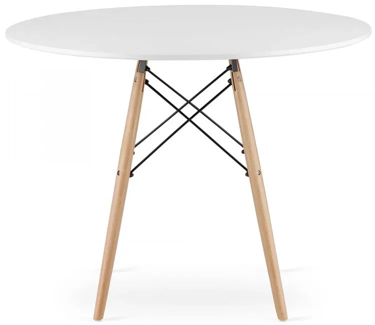 Okrągły Stół Biały Do Jadalni W Stylu Skandynawskim P2-D16