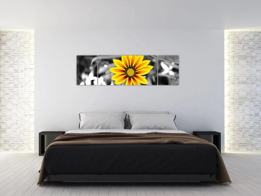 Obraz żółtego kwiatu (170x50 cm)
