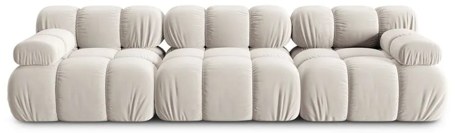 Beżowa aksamitna sofa modułowa 282 cm Bellis – Micadoni