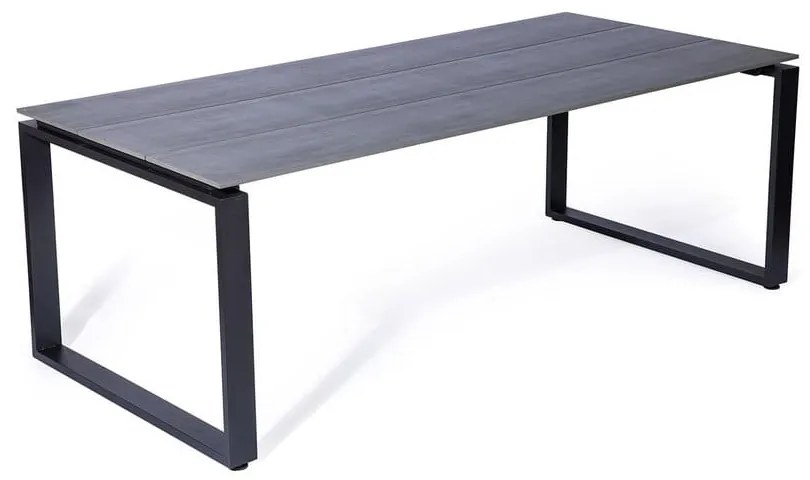 Zestaw 4 rattanowych krzeseł Gabriela i czarnego stołu Strong – Bonami Essentials