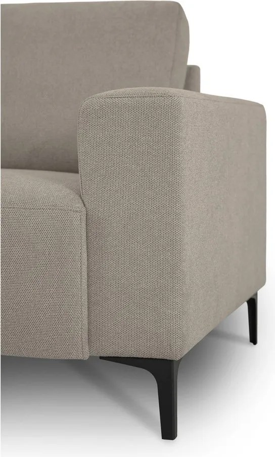 Jasnobrązowy narożnik z tkaniny szenilowej (lewostronny/w kształcie litery L) Fabian – Scandic