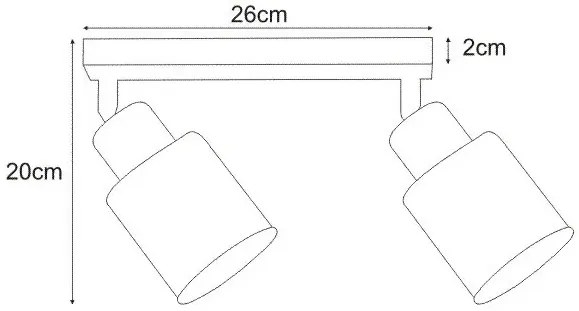 Czarno-złota lampa sufitowa punktowa - S148 B3-R98