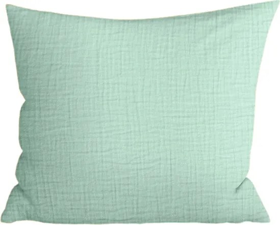Muślinowa poszewka na poduszkę MUSSARI 45x45 cm, miętowa
