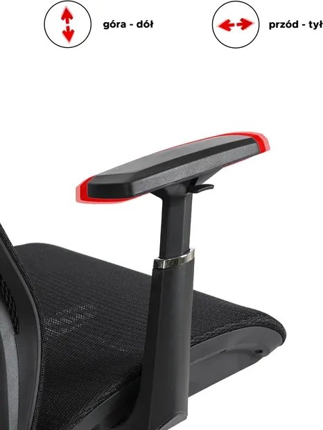 Fotel Biurowy Ergonomiczny Obrotowy LITOS Czarny Nowoczesny