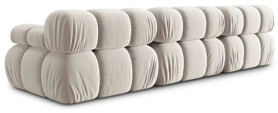 Beżowa aksamitna sofa modułowa 282 cm Bellis – Micadoni