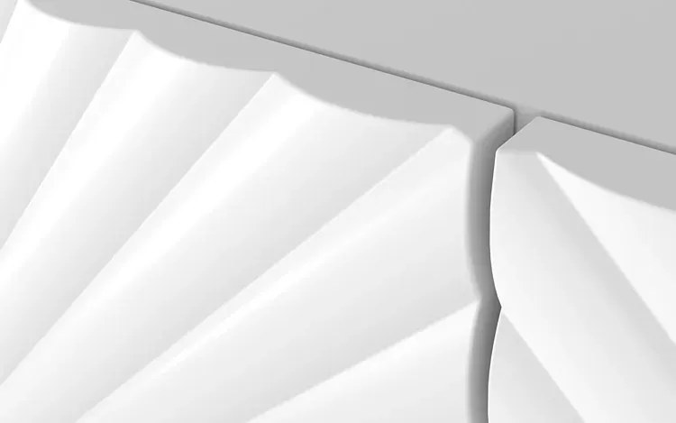 Komoda w stylu glamour biały mat + złote nóżki - Resa 3X