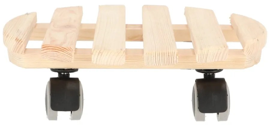 Drewniany kwietnik na kółkach ø 29 cm (wysokość 8 cm) Indoor – Esschert Design