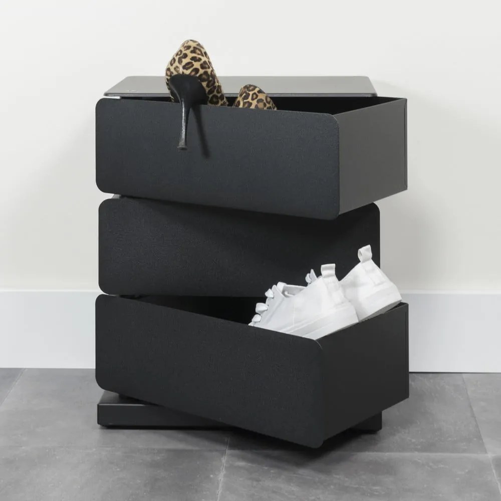 Czarna metalowa komoda 37x54,5 cm Joey – Spinder Design