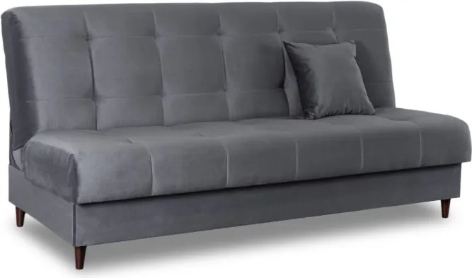 Sofa z Funkcją Spania LIMA Rozkładana Wersalka Dwuosobowa Szara Nowoczesna do Salonu