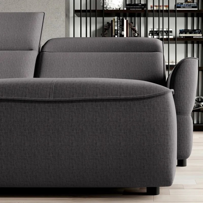 Narożnik MURILLO XL z elektryczną regulacją siedziska Lewostronny w tkaninie VOUGE 16 WERSAL