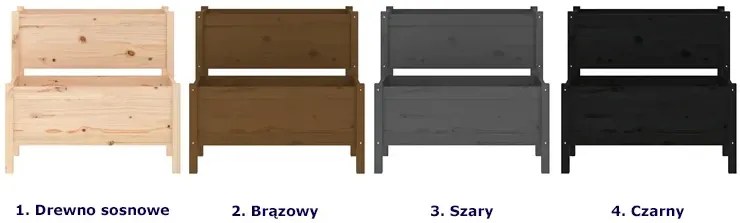 Szara podwójna donica ogrodowa E4-L98