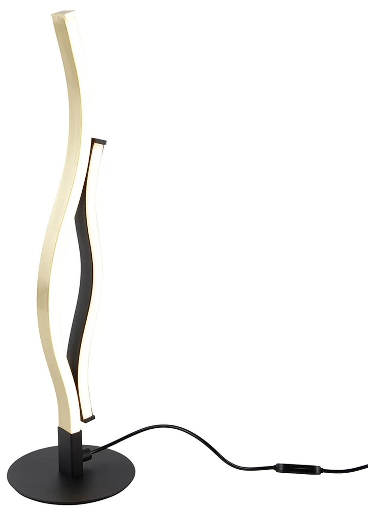Design tafellamp zwart met goud incl. LED dimbaar - BlazeDesignerski Oswietlenie wewnetrzne