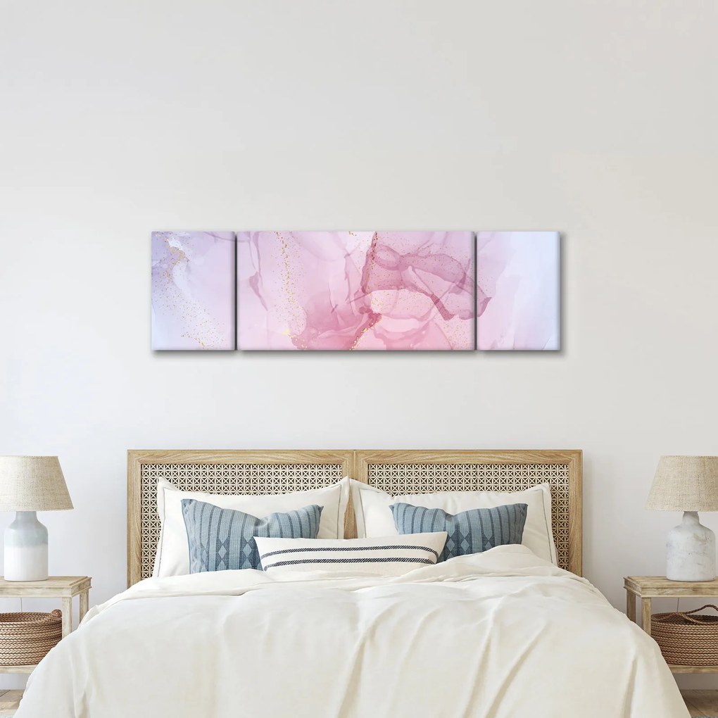 Obraz - Różowe plamy (170x50 cm)