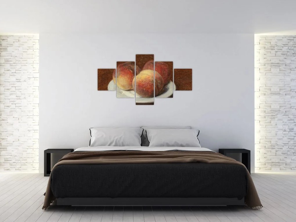 Obraz - Henri Fantin-Latour, Three Peaches on a Plate, reprodukcje (125x70 cm)