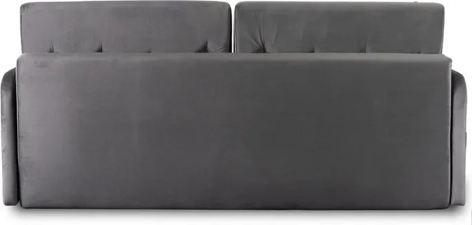 Sofa Rozkładana z Funkcją Spania VIVO Dwuosobowa Szara Glamour do Salonu
