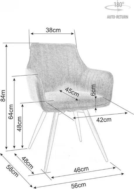 Szare krzesło do kuchni BALLO BREGO