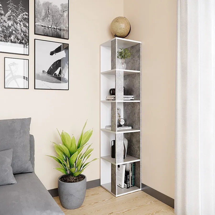 Półka narożna beton 33.3x33.3x162.2 lio