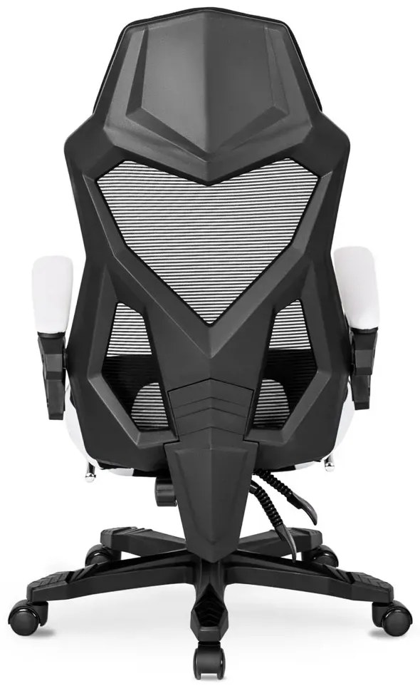 Biało-czarny ergonomiczny fotel obrotowy G6-N76