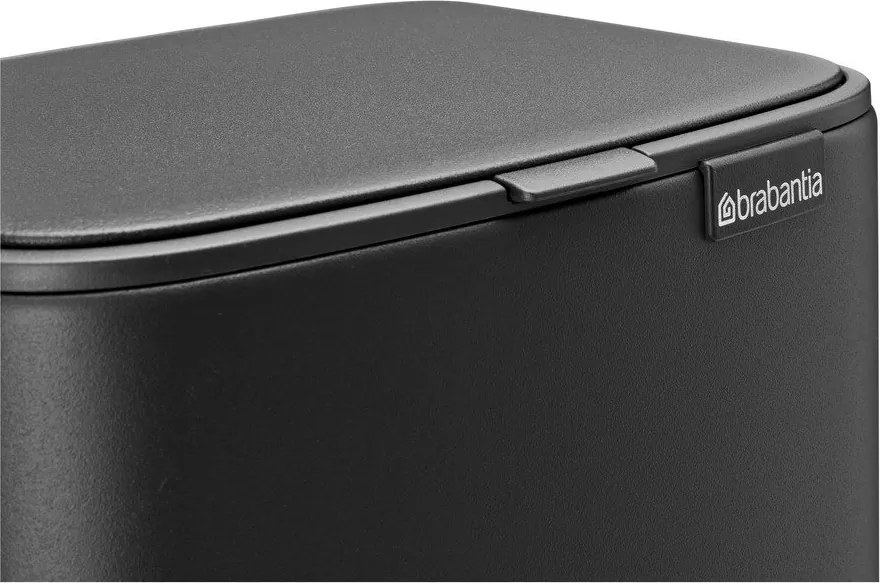 Ciemnoszary stalowy kosz na śmieci z pedałem 7 l Bo – Brabantia