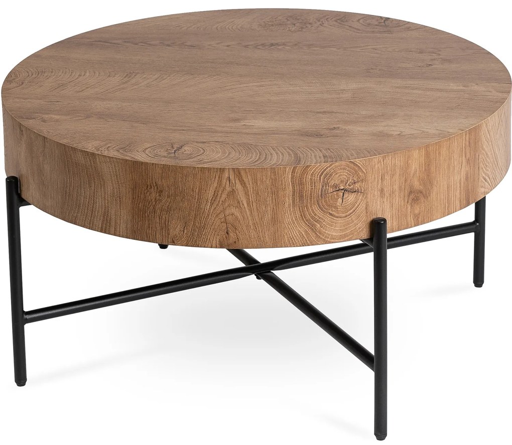 Stolik Kawowy BELIEF 79,5 cm Dąb Nowoczesny Loft