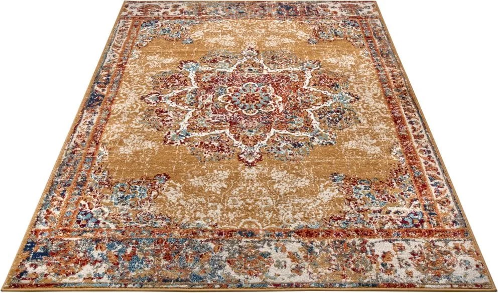 Dywan klasyczny Luxor Rozeta złoty 160 cm x 235 cm