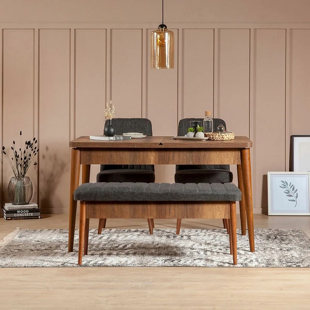 Ławka Vina Anthracite and Walnut