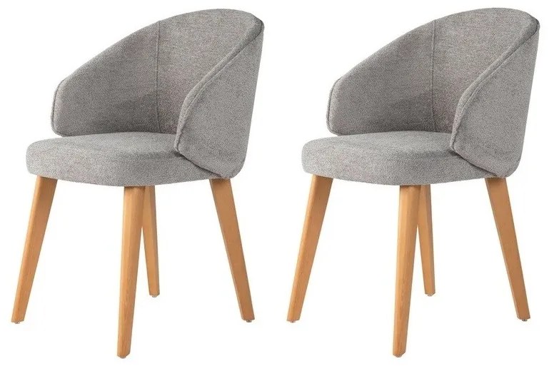 Zestaw krzeseł do jadalni Bentley Grey and Light Oak, 2 szt.